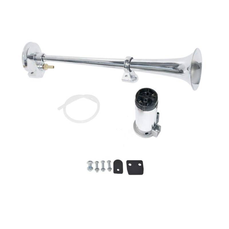 Auto Hupe,Motorrad Hupe Lufthorn 15. 0DB 12V. Superlauter einzelner Trompete Kompressor Complete Set für LKWs Autos Automobile LKW-Boot-Zug von Ymnilian