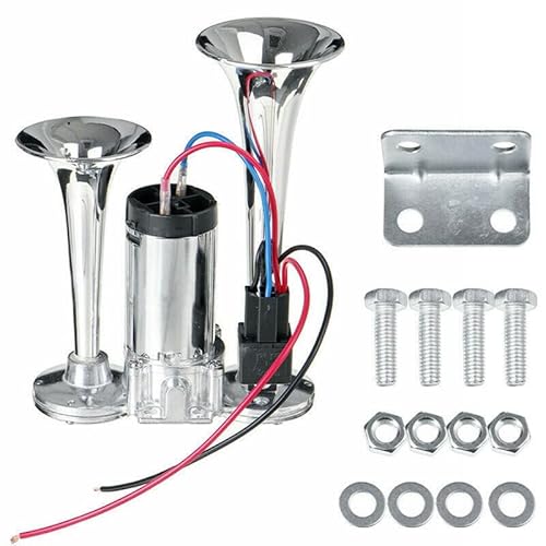Auto Hupe,Motorrad Hupe Motorradauto 12V Kompressor-Lufthorn mit Drähten Relais Dual Trompete 60 0db Super lauter Horn von Ymnilian