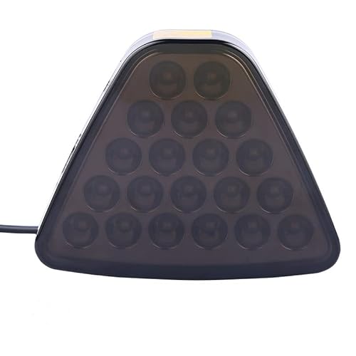 Bremsleuchte,Dritte Bremsleuchte 1 PC-12V Universal Anti-Kollisions-Rücklicht Dreieck Pilot Flashing hinten Nebelscheinwerfer Auto LED Heckstoßstange Reflector Bremsleuchten(Black) von Ymnilian