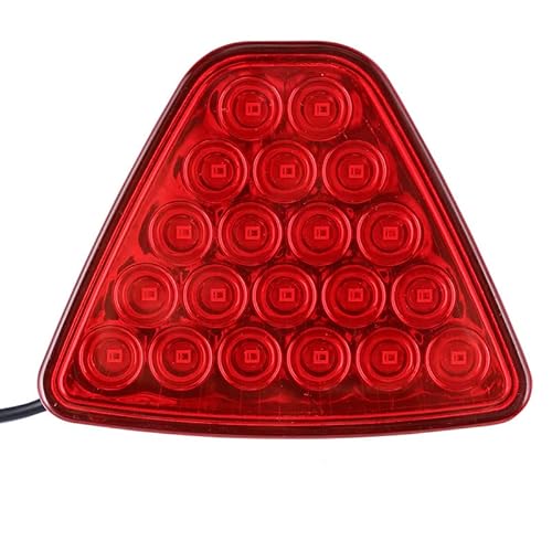 Bremsleuchte,Dritte Bremsleuchte 1 PC-12V Universal Anti-Kollisions-Rücklicht Dreieck Pilot Flashing hinten Nebelscheinwerfer Auto LED Heckstoßstange Reflector Bremsleuchten(Red) von Ymnilian