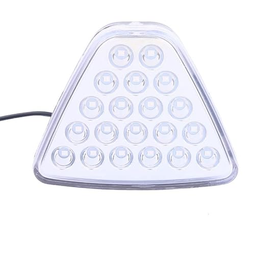 Bremsleuchte,Dritte Bremsleuchte 1 PC-12V Universal Anti-Kollisions-Rücklicht Dreieck Pilot Flashing hinten Nebelscheinwerfer Auto LED Heckstoßstange Reflector Bremsleuchten(White) von Ymnilian