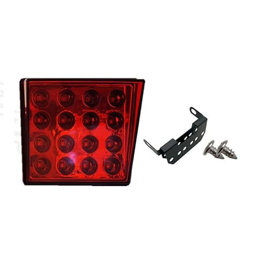 Bremsleuchte,Dritte Bremsleuchte 1. 2V F1. Stil DRL Rot 20. LED Hintere Schwanz Haltestelle Nebel Dreieckige Bremslichtanschlag Sicherheitslampe Auto Motor Freies Schiff LED Hinterer Schwanz Ligth.(Ye von Ymnilian