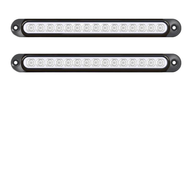 Bremsleuchte,Dritte Bremsleuchte 2 STK Universal Rücklicht for Anhänger LKW Pickup - Brems-/Stopp-/Blinker 12V-24V Lichtleiste(White 2PCS) von Ymnilian