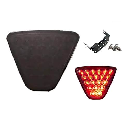 Bremsleuchte,Dritte Bremsleuchte Passend für F1-Stil-Pilot-Licht Allgemein modifiziert Auto-Schwanz-Warnfahrzeug-Hinterkollisionsschutz-Prävention blinkende Bremsbremse(Model 1,Triangle Black) von Ymnilian