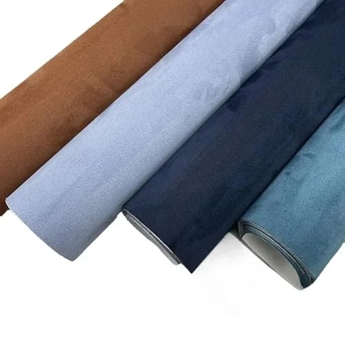 Dachhimmel Stoff,Dachhimmel Selbstklebender, klebriger Kunststoff for die Innenausstattung von Auto-Dachhimmeln und Polstern(Dark Blue,40cm x 140cm) von Ymnilian