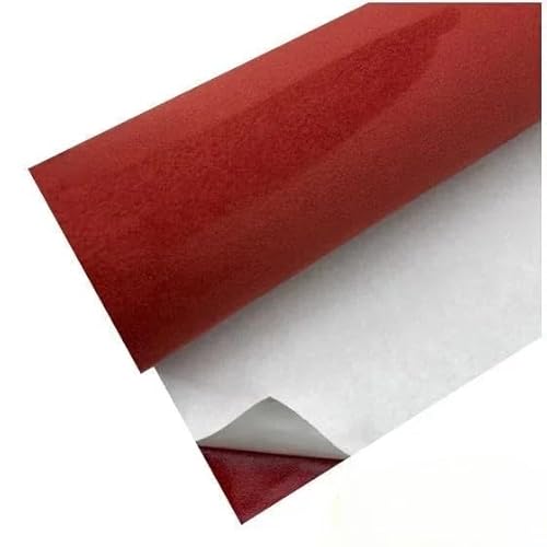 Dachhimmel Stoff,Dachhimmel Selbstklebender, klebriger Kunststoff for die Innenausstattung von Auto-Dachhimmeln und Polstern(Red,30cm x 140cm) von Ymnilian