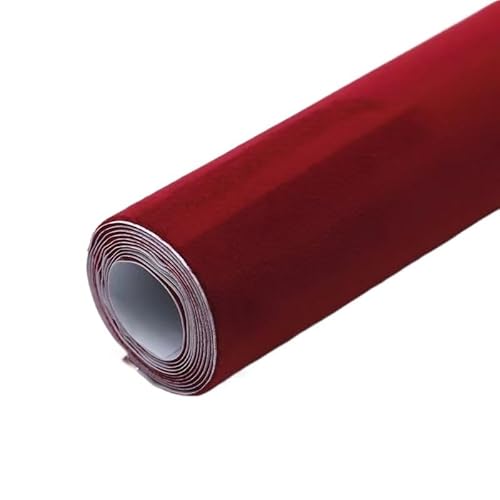 Dachhimmel Stoff,Dachhimmel Selbstklebender Dachhimmelstoff, klebrige Dachhimmelpolsterstoffe for die Autoinnenausstattung, DIY-Kunsthandwerk(Wine Red,40cm x 140cm) von Ymnilian