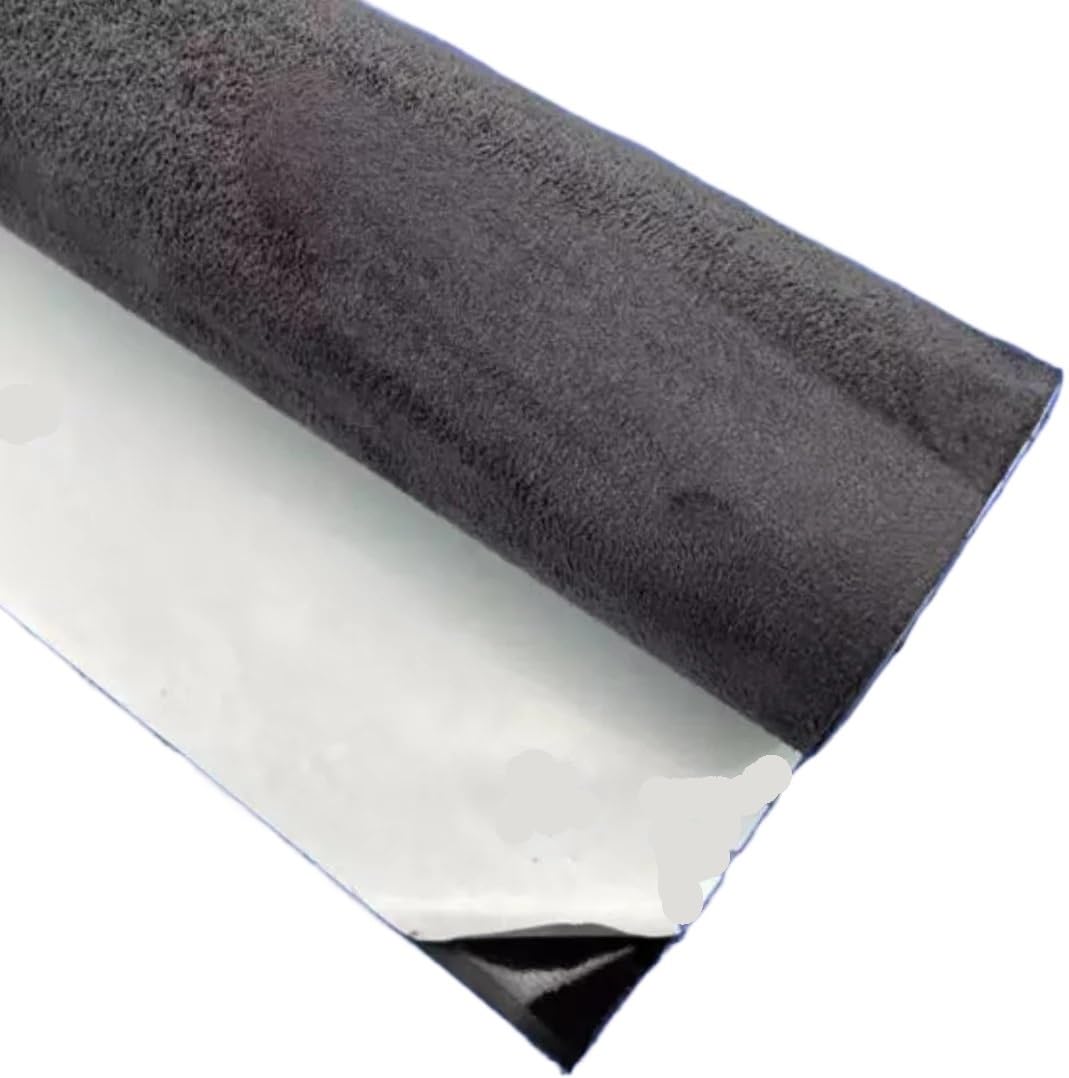 Dachhimmel Stoff,Dachhimmel Wrap Rolle Auto Stoff Auto Selbstklebende Wildleder Leder Stoffe Film Aufkleber for Innen Wrap Polster Reparatur(Dark Gray,30x149cm) von Ymnilian