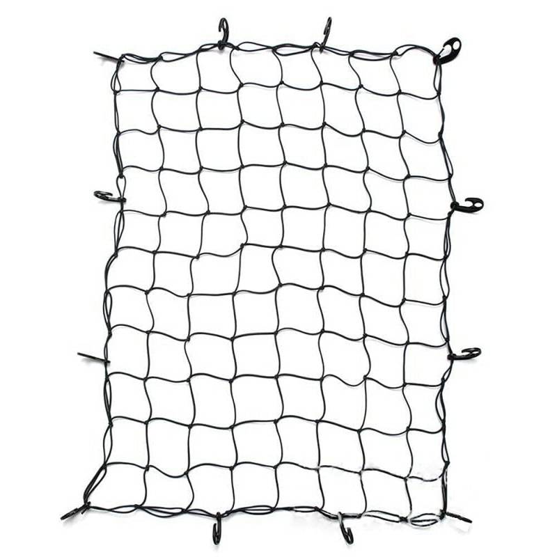 Gepäcknetz,Kofferraum Netz Auto-SUV-Dach-elastisches String-Rack-Mesh-Lager-Käfig Gepäcknetz 120x90cm Black RV-Camper-Anhänger Außenorganisator Zubehör von Ymnilian