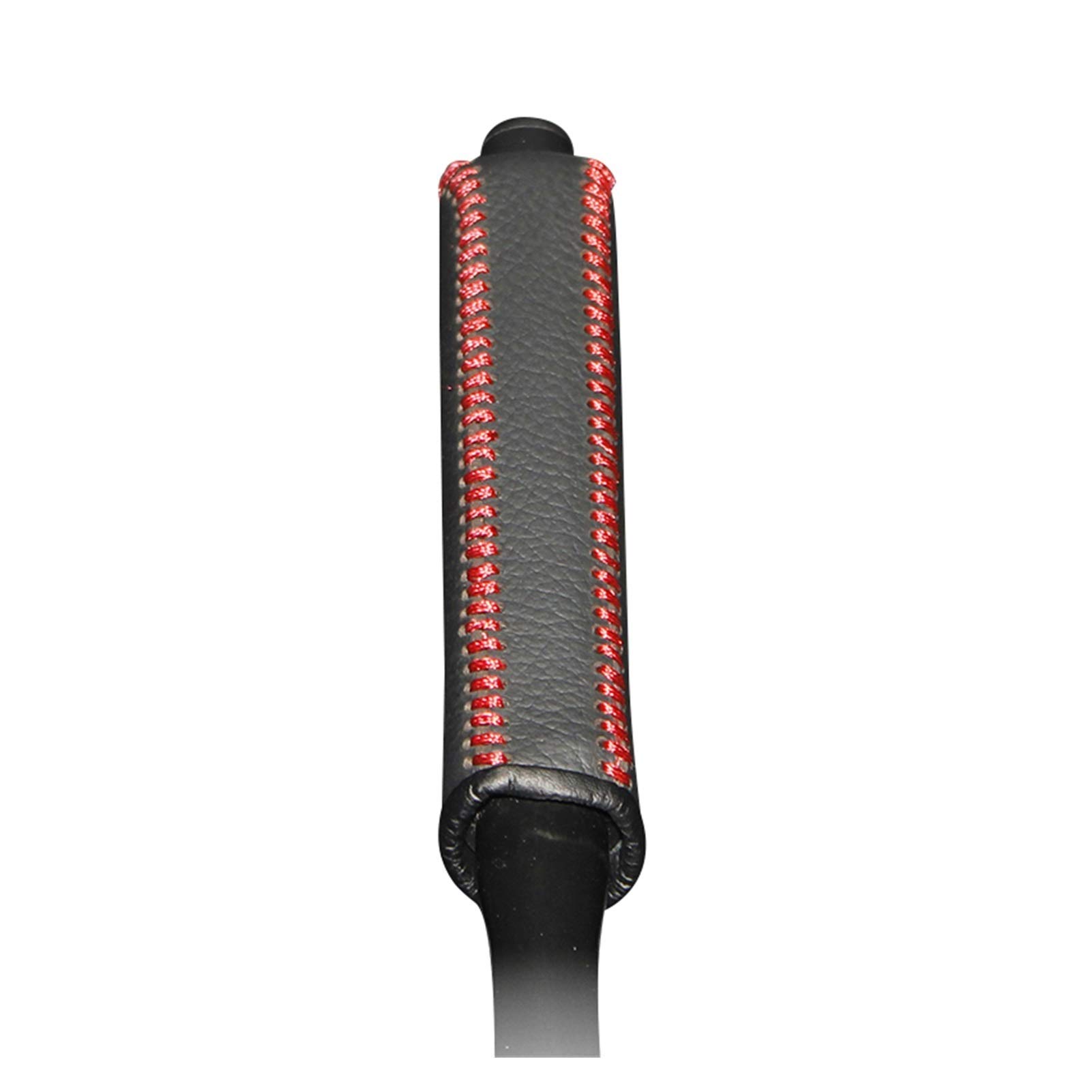 Handbremse Abdeckung,Handbremse SchutzhüLle Deckschicht Ledertasche für Handbremsabdeckung Fit Verwendung für Handbremsabdeckung Top Echtes Lederabdeckung Handbremse Auto(Red Stitch) von Ymnilian