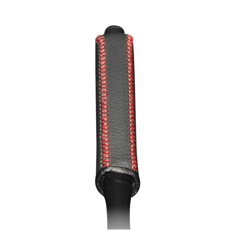 Handbremse Abdeckung,Handbremse SchutzhüLle Deckschicht Ledertasche für Handbremsabdeckung Fit Verwendung für Handbremsabdeckung Top Echtes Lederabdeckung Handbremse Auto(Red Stitch) von Ymnilian