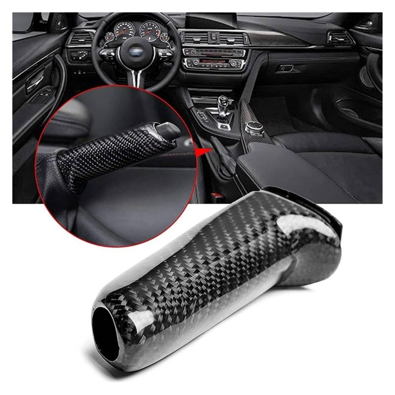 Handbremse Abdeckung,Handbremse SchutzhüLle Fit Verwendung für Auto Real Carbon Faser Handbremsabdeckung Griff Griffhebel Bremsgriff Abdeckung fit verwendung für BMW1 3 4 Serie GT E90 E92 F30 von Ymnilian