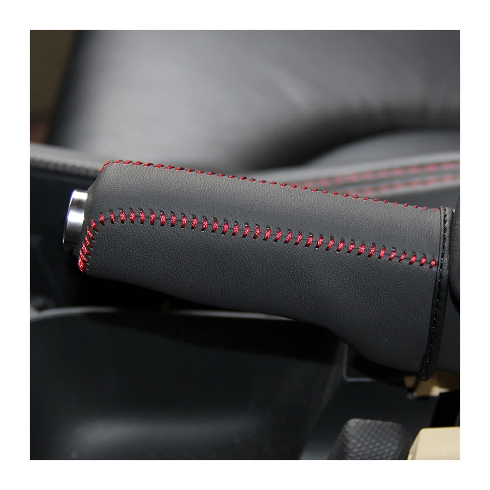 Handbremse Abdeckung,Handbremse SchutzhüLle Handbremsabdeckung Case fit verwendung für Audi TT 2008-2013 Auto Styling Echtes Leder Grips Hebelabdeckungen Schwarz/Rote Linie(Red Lines) von Ymnilian