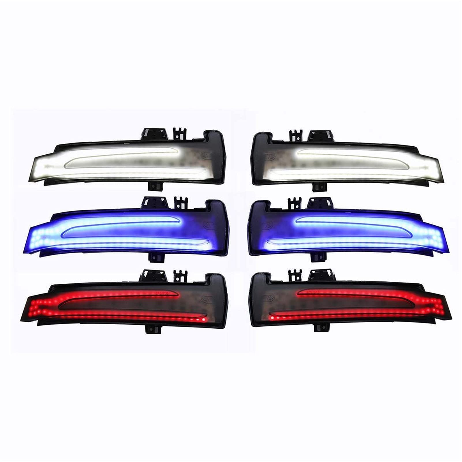 Indicator Rear View,Spiegelblinker Paar Dynamik Rückspiegel Light Blinker Lights Passend Für Mercedes-Benz W221 W212 W204 W176 W246 X156 C204 C117 X117(Amber Red) von Ymnilian