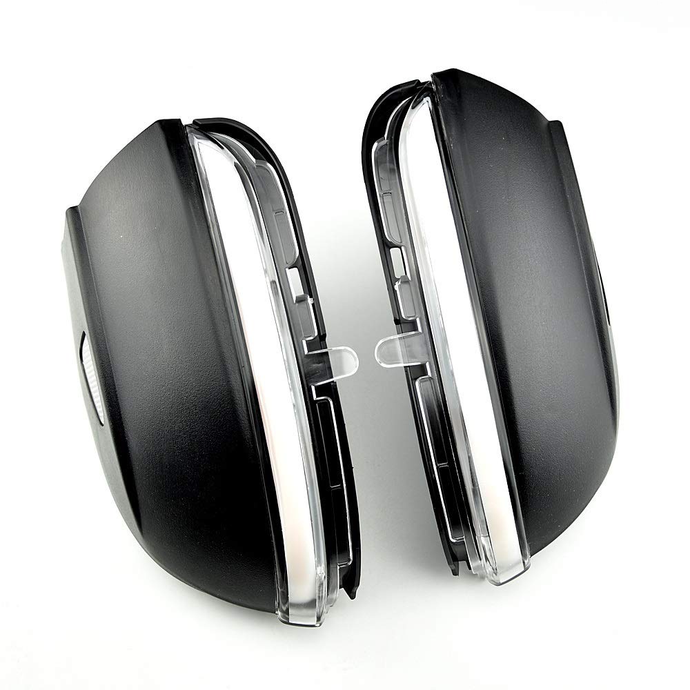 Indicator Rear View,Spiegelblinker Seitenflügel Dynamischer Umdrehungssignal Licht Rückspiegelanzeige Passend für VW Passat CC B7 Käfer Scirocco Jetta MK6 Euro PR(Crystal white) von Ymnilian