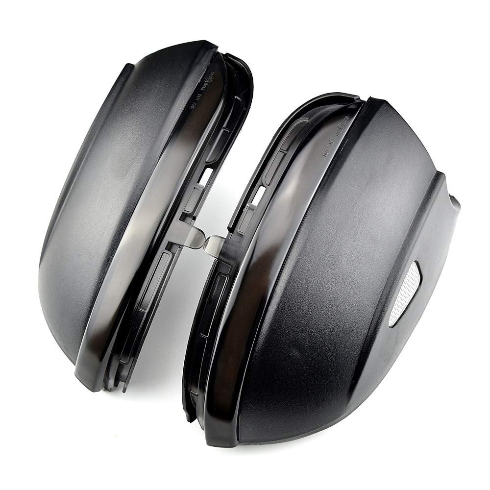 Indicator Rear View,Spiegelblinker Seitenflügel Dynamischer Umdrehungssignal Licht Rückspiegelanzeige Passend für VW Passat CC B7 Käfer Scirocco Jetta MK6 Euro PR(Smoked black) von Ymnilian