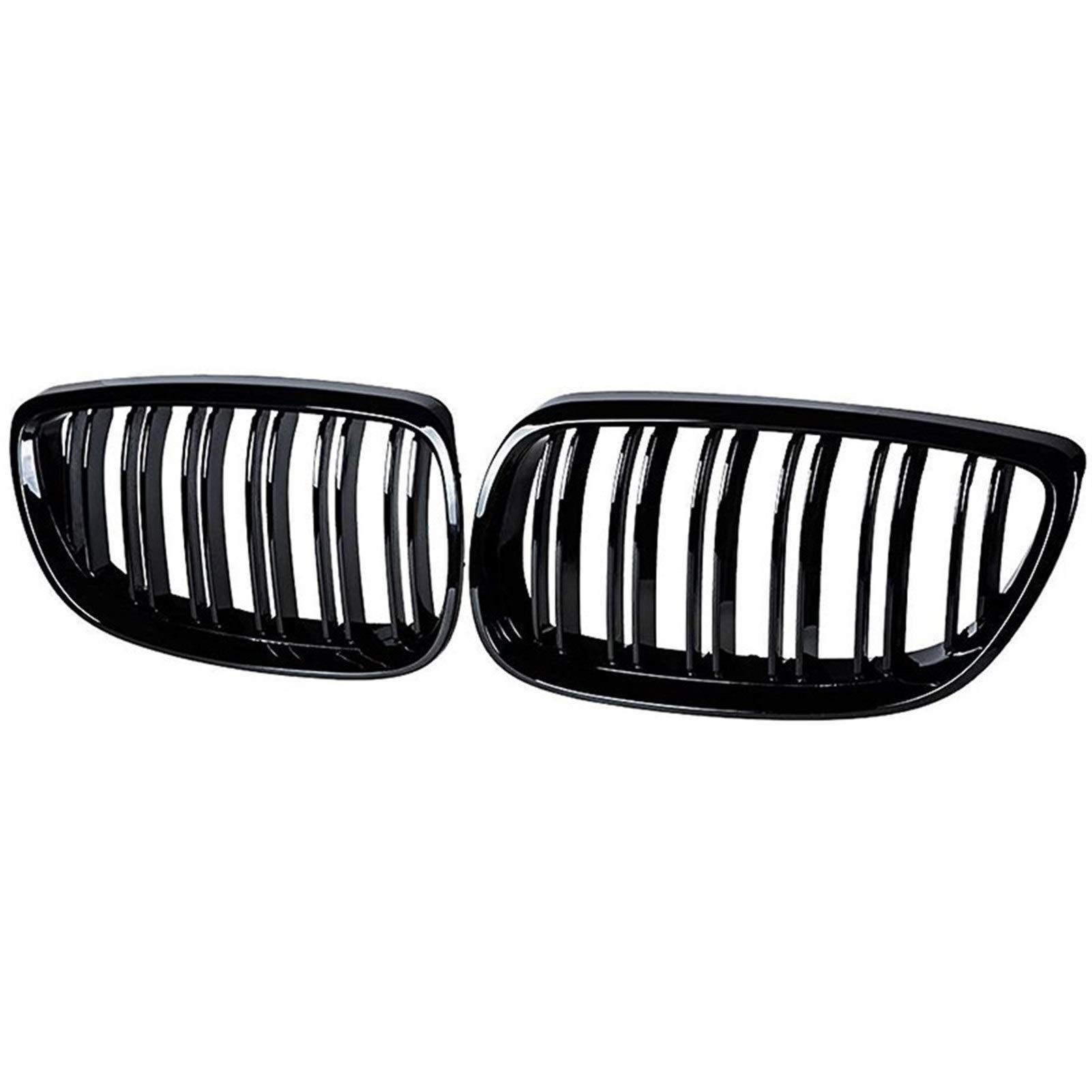 Kühlergrill,Kühlergrill Streifen 2ST Frontstoßstange Kidney Twin Fins Sport-Grill-Grill Passend für BMW E92 E93 M3 2006-2009 3-Serie M3 E92 Kühlergrill,Kühlergrill Streifen 2ST Frontstoßstange Kidney Twin Fins Sport-Grill-Grill Passend für BMW E92 E93 M3 2006-2009 3-Serie M3 E92 von Ymnilian