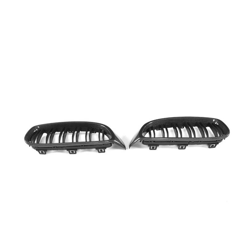 Kühlergrill,Kühlergrill Streifen Carbon-Faser-Gloss Black Front Kidney-Grill-Grill Passend für BMW 4 Series von Ymnilian