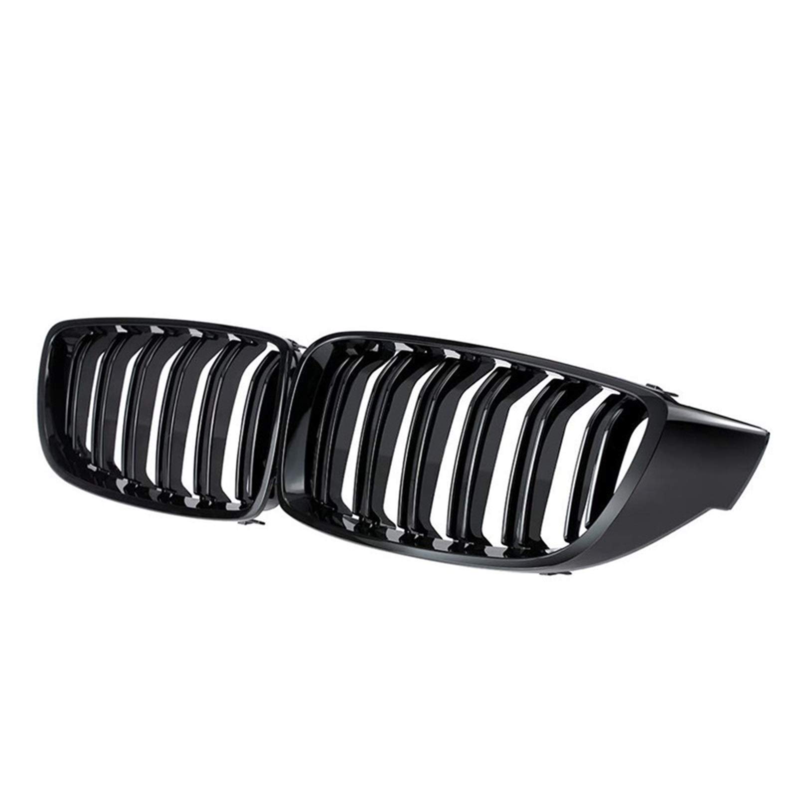 Kühlergrill,Kühlergrill Streifen Frontgrill Roste Kidney Grill Ersatz Passend für BMW 4er F32 F33 F36 F80 F82 Doppel Slat M4 Sport Style Bright Black Kühlergrill,Kühlergrill Streifen Frontgrill Roste Kidney Grill Ersatz Passend für BMW 4er F32 F33 F36 F80 F82 Doppel Slat M4 Sport Style Bright Black von Ymnilian