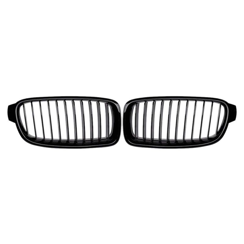 Kühlergrill,Kühlergrill Streifen Gloss Black F30 Grille, ABS Front Ersatz Hood Kidney-Grill Passend für BMW 3er F30 F31 F35 320I 325I 328I 335I 2012-2016 von Ymnilian