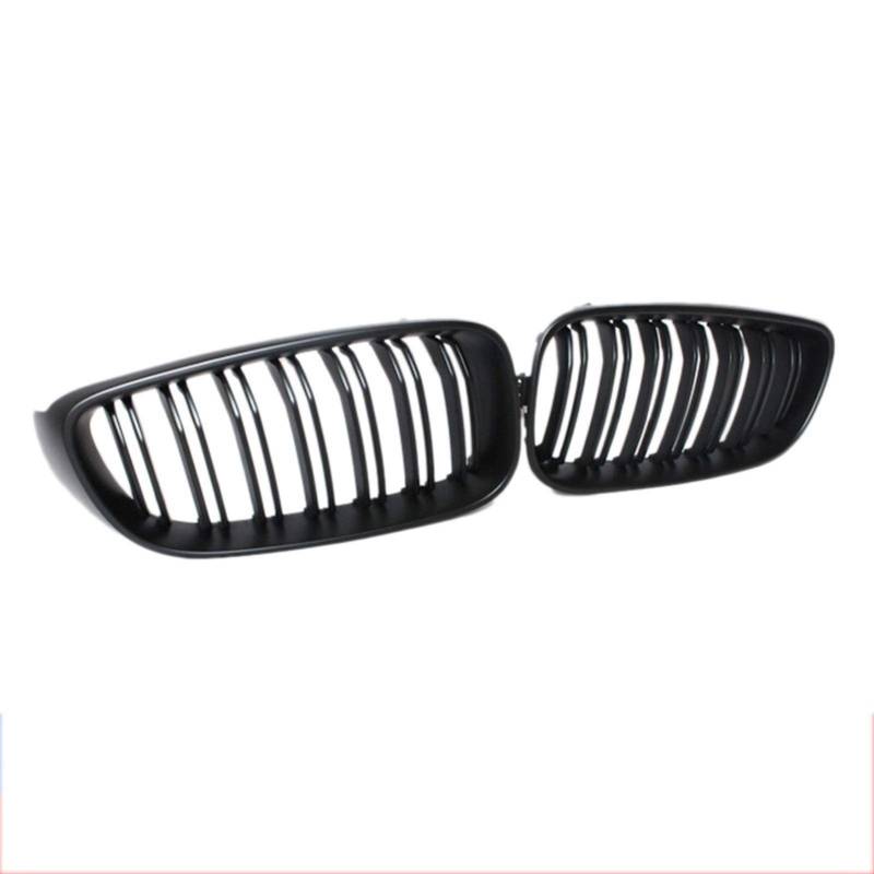 Kühlergrill,Kühlergrill Streifen Glossy Black Front Kidney-Grill-Grill Passend für BMW Grill Kühlergrill Grill Refit von Ymnilian