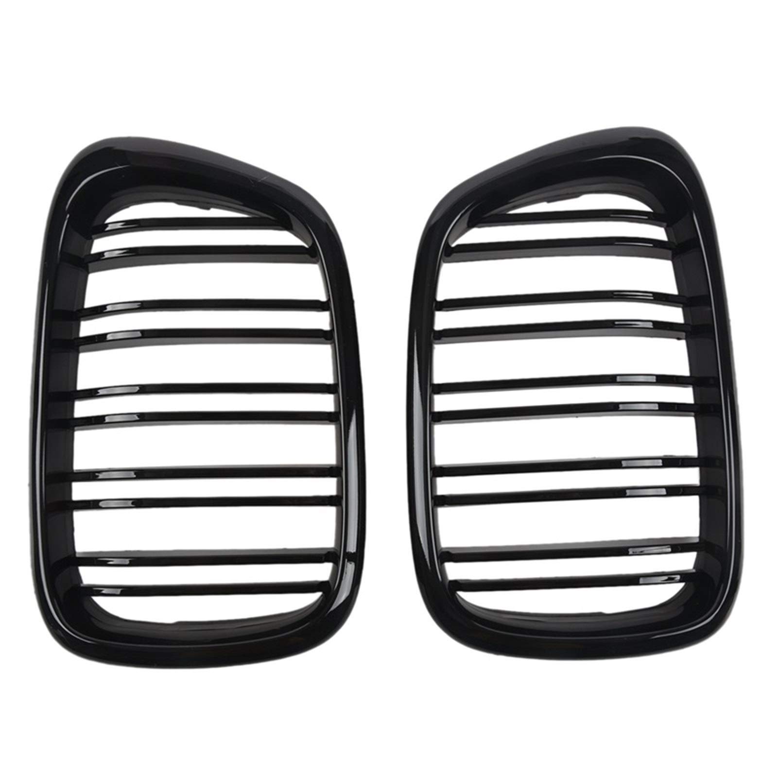 Kühlergrill,Kühlergrill Streifen Glossy Black Fronthaube ierengitter Grill ABS Dual Line kompatibel Passend für BMW 5-Series Frontstoßstange Grille Kühlergrill,Kühlergrill Streifen Glossy Black Fronthaube ierengitter Grill ABS Dual Line kompatibel Passend für BMW 5-Series Frontstoßstange Grille von Ymnilian