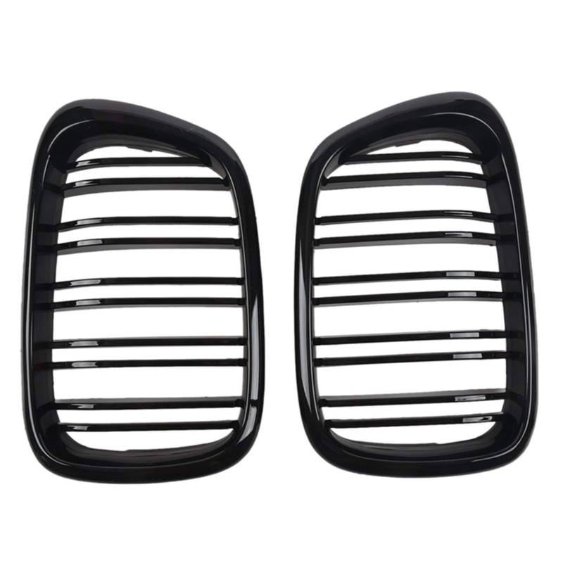 Kühlergrill,Kühlergrill Streifen Glossy Black Fronthaube ierengitter Grill ABS Dual Line kompatibel Passend für BMW 5-Series Frontstoßstange Grille von Ymnilian