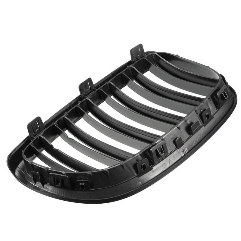 Kühlergrill,Kühlergrill Streifen Paar Gloss Black Double Line Vorne ierengitter Grill Passend für BMW E92 E93 3-Series 2007 2008 2009 2010 Car Racing Grill von Ymnilian
