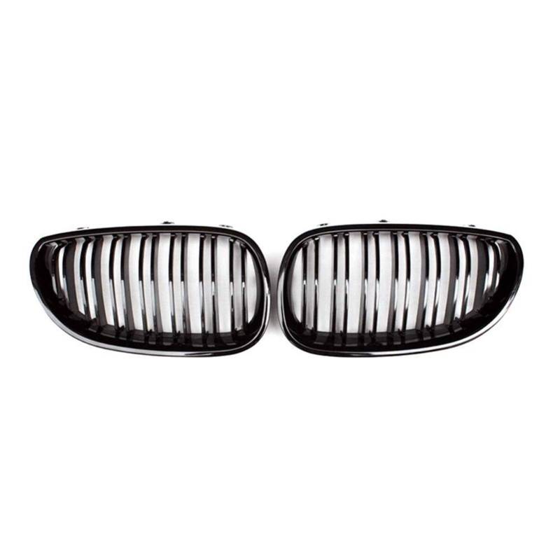 Kühlergrill,Kühlergrill Streifen Vorne Links und rechts ierengitter Dual Line Lower Bumper Grill Abdeckungen Passend für BMW E60 E61 5Series M Sport Schwarz von Ymnilian