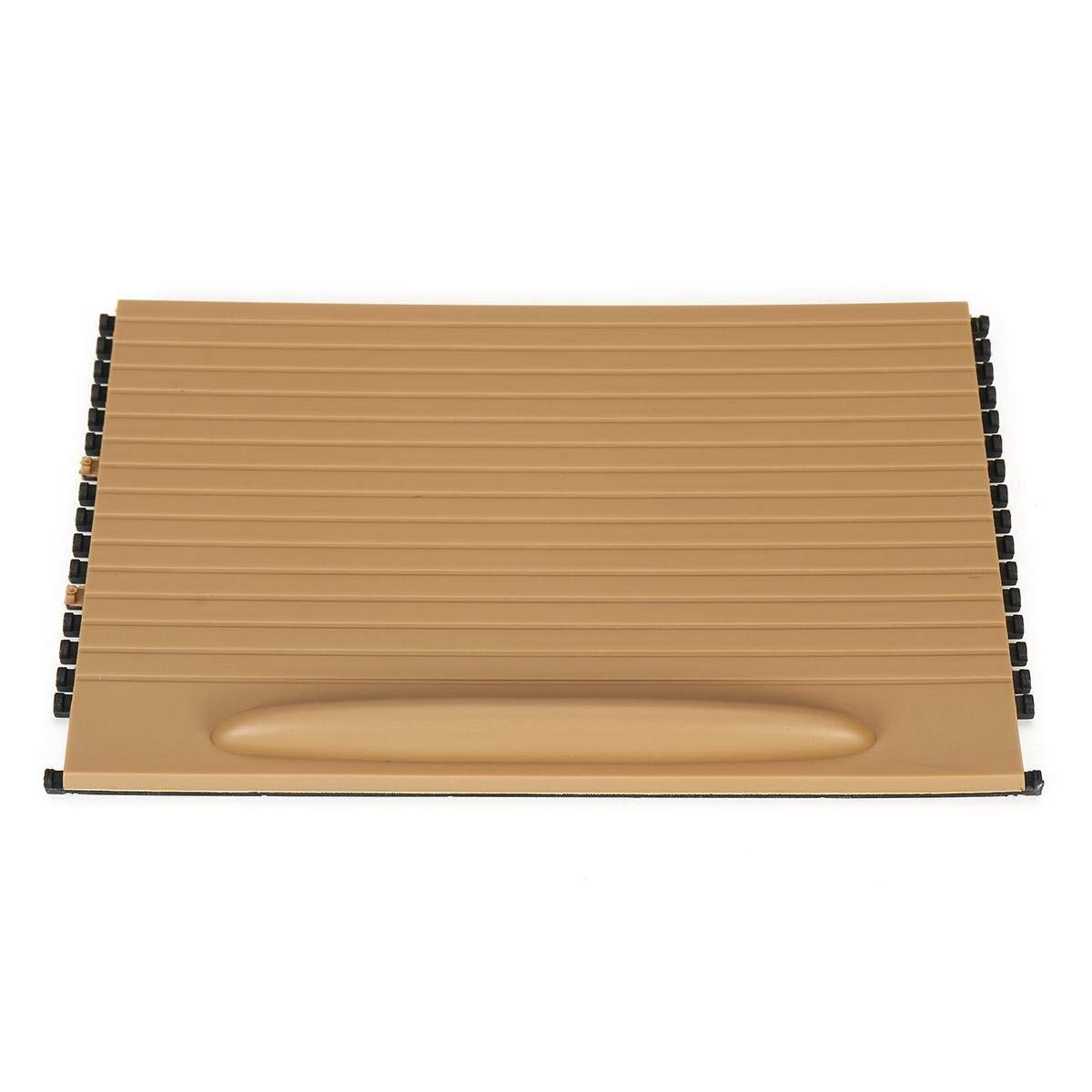 Mittelkonsolen Rollo Abdeckung Auto Frontkonsole Becherhalter Rollo Hinzug Trim Console Rollo blind Passend für Porsche Cayenne 2003-2010 Getränkehalter(Beige) von Ymnilian