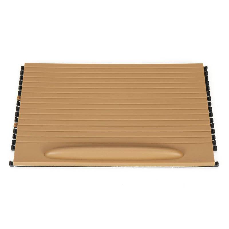 Mittelkonsolen Rollo Abdeckung Auto Frontkonsole Becherhalter Rollo Hinzug Trim Console Rollo blind Passend für Porsche Cayenne 2003-2010 Getränkehalter(Beige) von Ymnilian