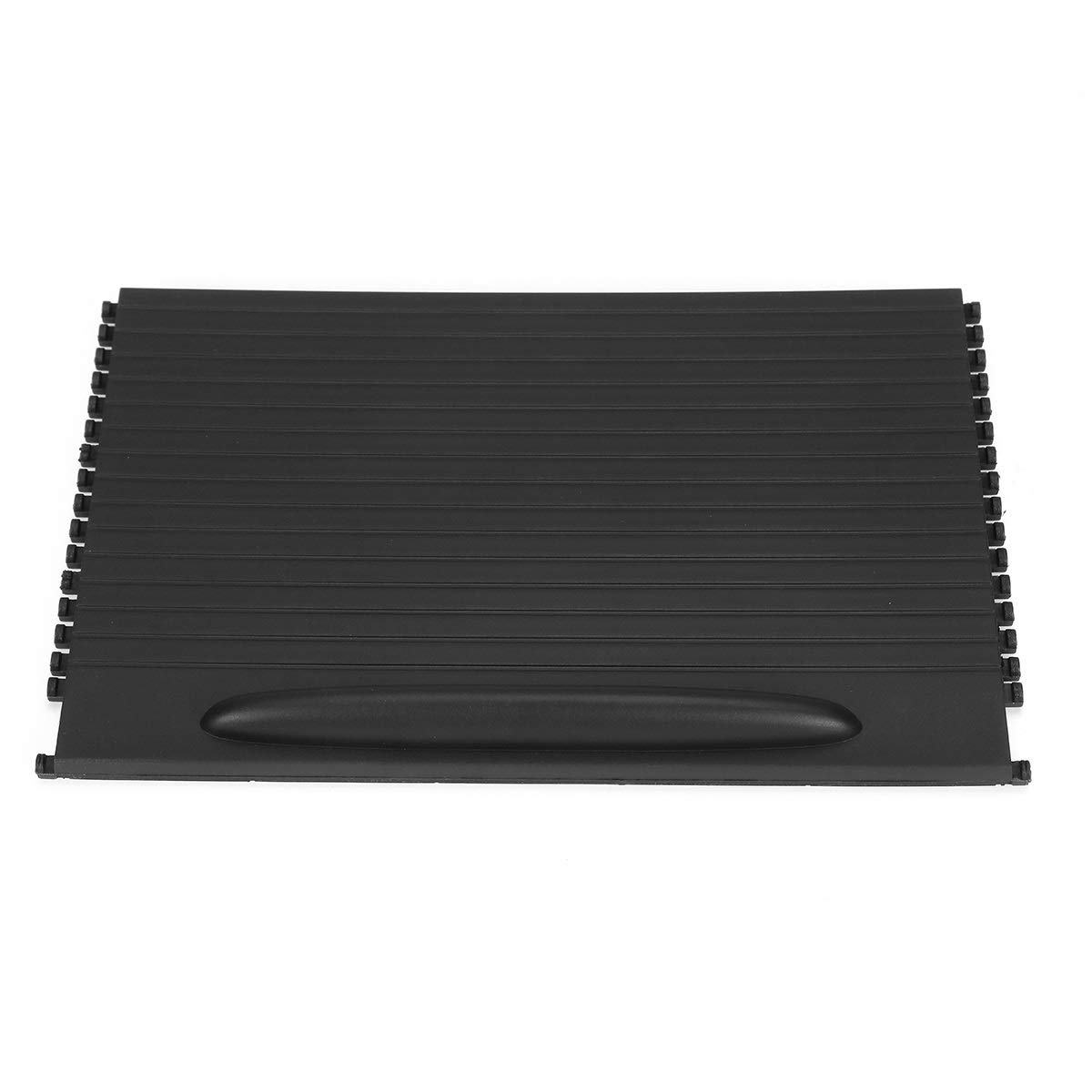 Mittelkonsolen Rollo Abdeckung Auto Frontkonsole Becherhalter Rollo Hinzug Trim Console Rollo blind Passend für Porsche Cayenne 2003-2010 Getränkehalter(Black) von Ymnilian