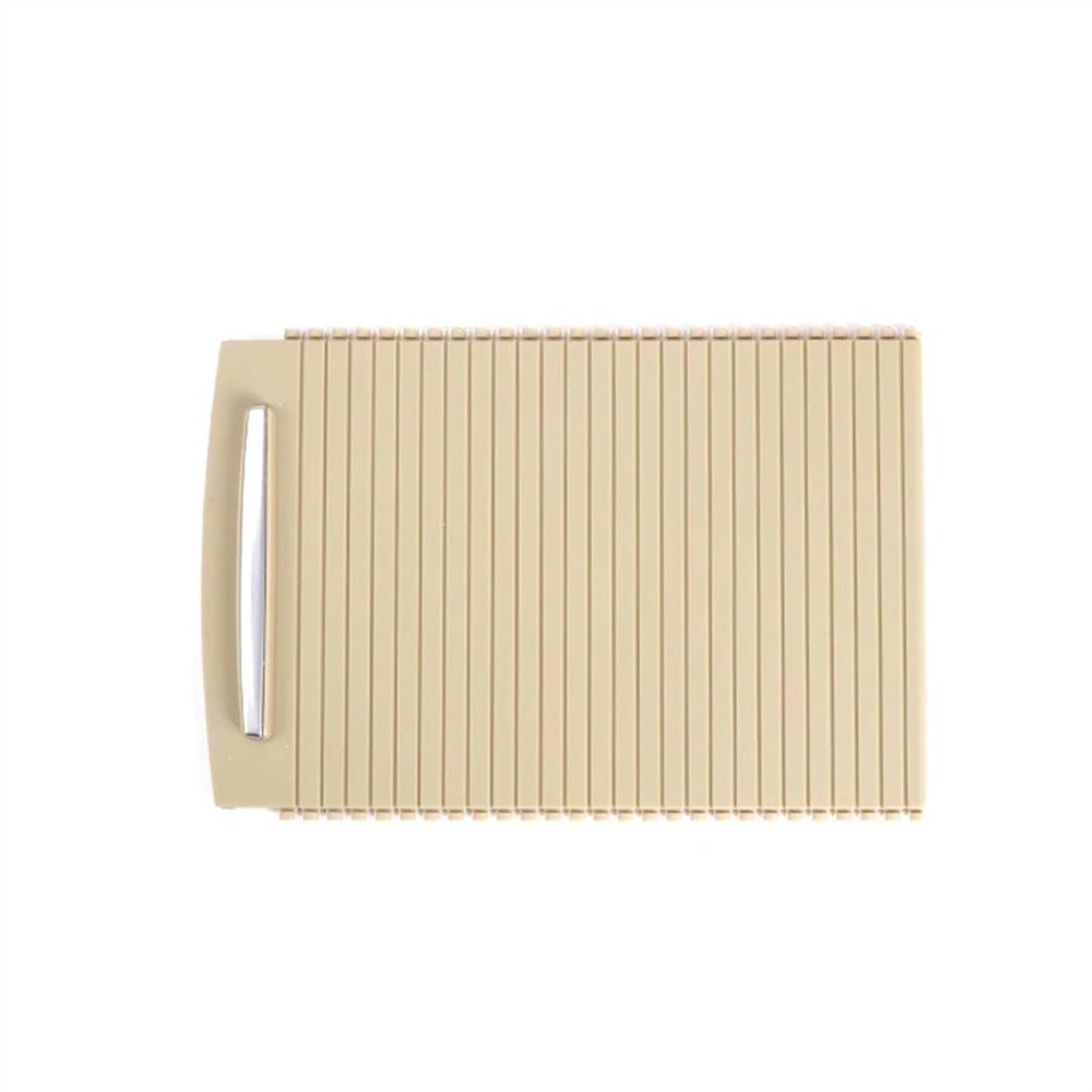 Mittelkonsolen Rollo Abdeckung Auto-Heckkonsolen-Ablagefach-Abdeckung, Schiebe-Rollo-Abdeckung, Wasserbecherhalter, Vorhang-Ersatz(Beige) von Ymnilian