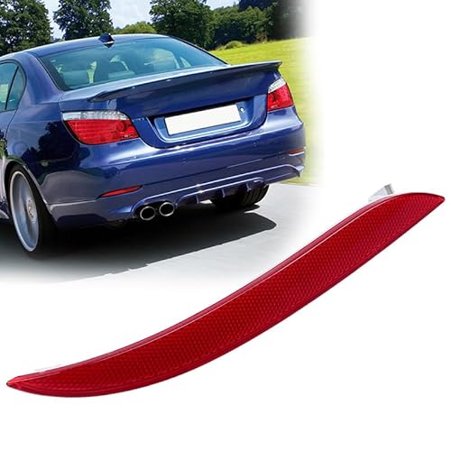 Nebelschlussleuchte,RüCkleuchten 1PC/2PCS Hinten Stoßstange Reflektoren Warnung Licht Len Auto Zubehör Kunststoff Rot Fit Passend für BMW E60 Limousine 2007-2009(Right) von Ymnilian