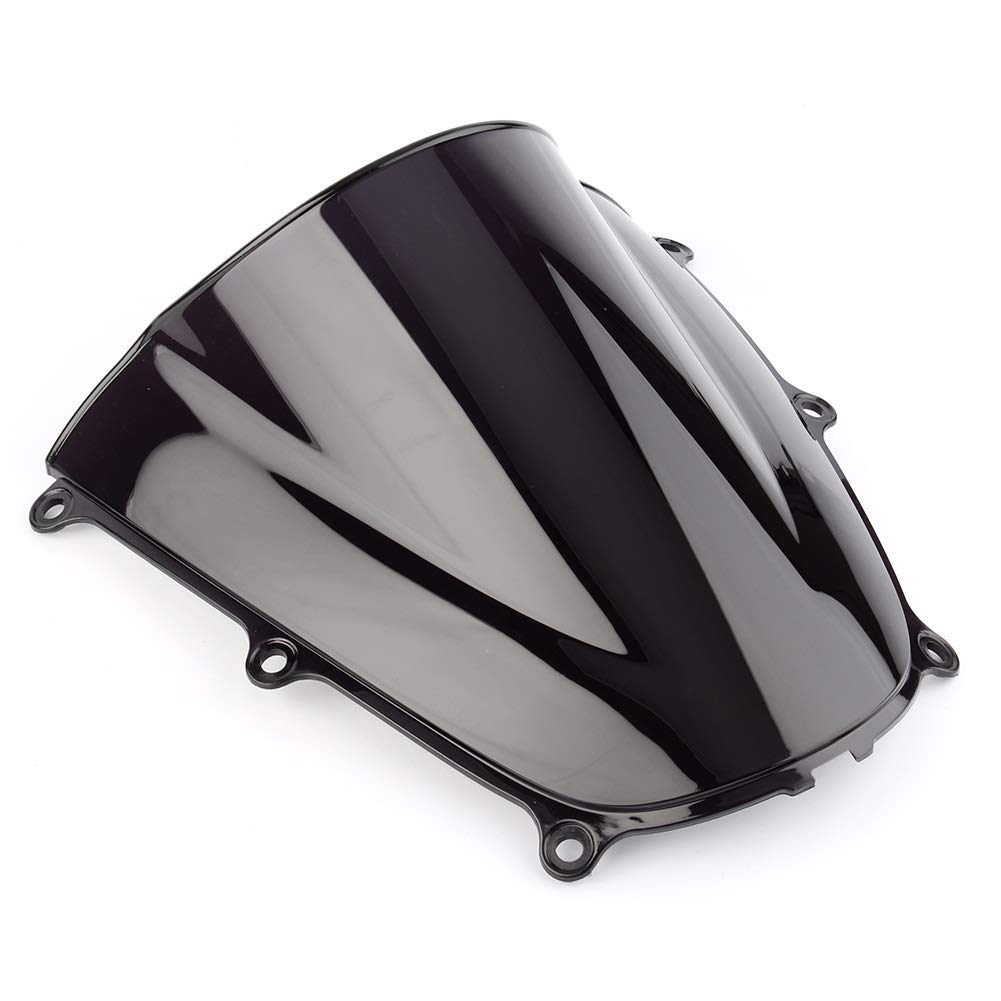 Windschild Motorrad,Motorrad Windschild Motorrad Windschutzscheibe Windschutzscheibe Spoiler Air Deflektor Roller Windschutzkratzer Kratzfest(Black) von Ymnilian