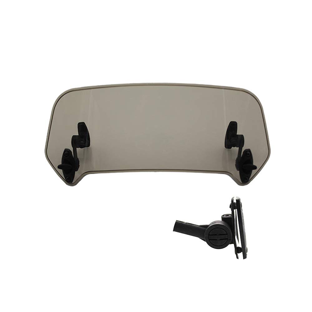 Windschild Motorrad,Motorrad Windschild Universal Motorrad-Windschutzscheibenverlängerung Verstellbare Spoiler-Klemmscheiben-Windschutzscheibe-Deflektor for BMW for Suzuki(A Large Brown) von Ymnilian