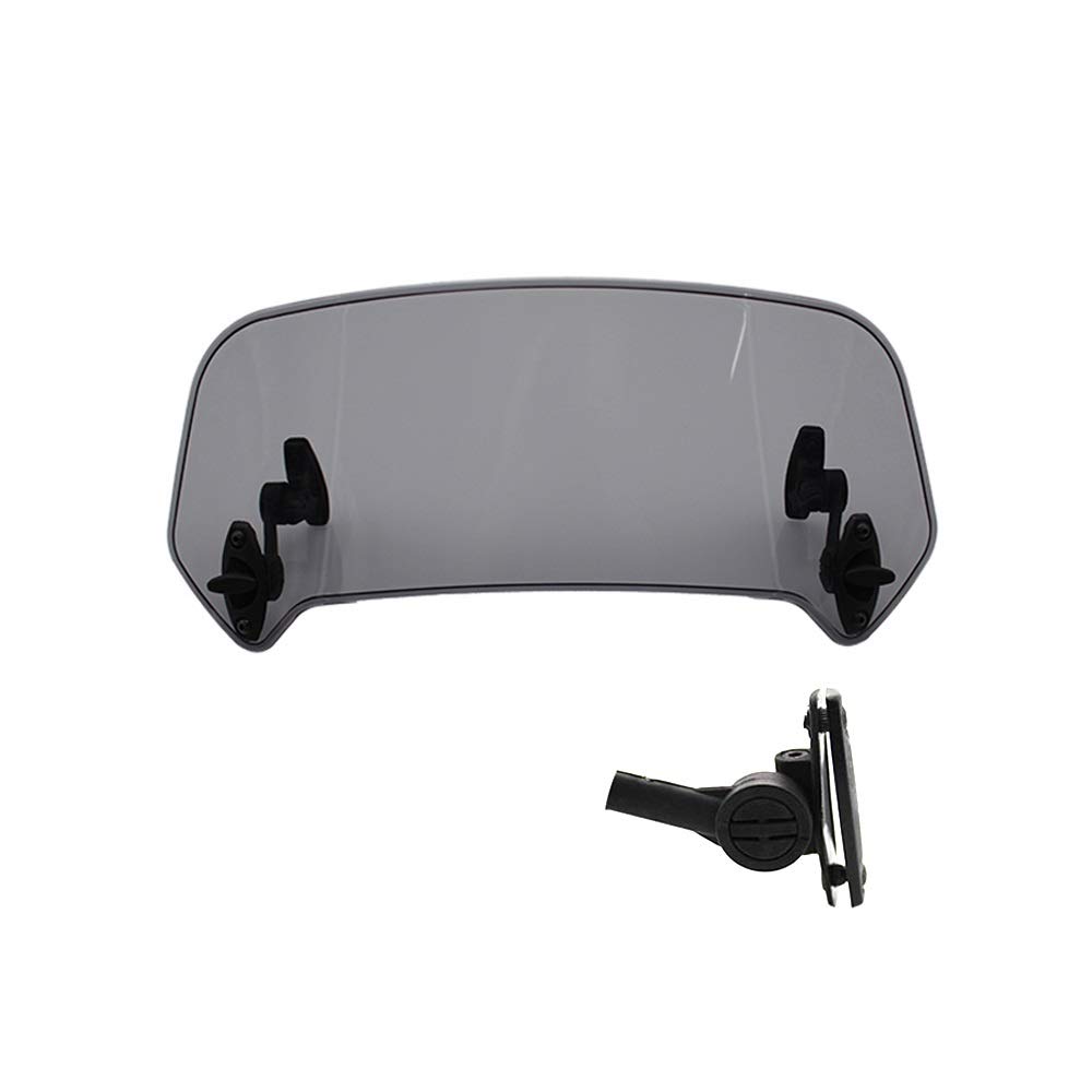 Windschild Motorrad,Motorrad Windschild Universal Motorrad-Windschutzscheibenverlängerung Verstellbare Spoiler-Klemmscheiben-Windschutzscheibe-Deflektor for BMW for Suzuki(A Large Smoked) von Ymnilian