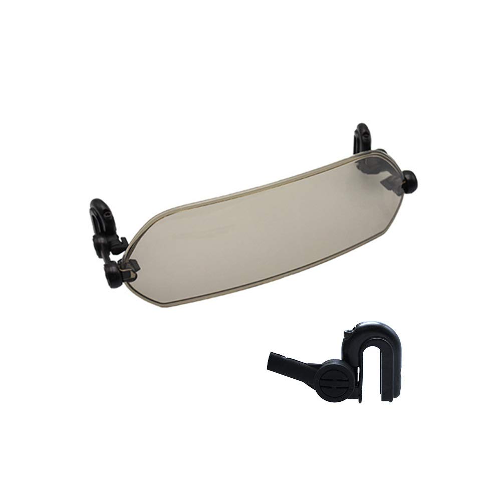 Windschild Motorrad,Motorrad Windschild Universal Motorrad-Windschutzscheibenverlängerung Verstellbare Spoiler-Klemmscheiben-Windschutzscheibe-Deflektor for BMW for Suzuki(B Mini Brown) von Ymnilian
