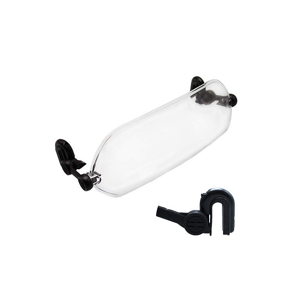 Windschild Motorrad,Motorrad Windschild Universal Motorrad-Windschutzscheibenverlängerung Verstellbare Spoiler-Klemmscheiben-Windschutzscheibe-Deflektor for BMW for Suzuki(B Mini Transparent) von Ymnilian