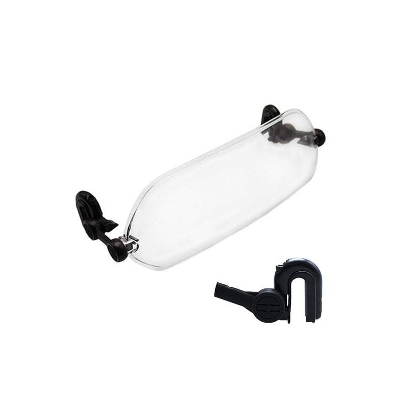 Windschild Motorrad,Motorrad Windschild Universal Motorrad-Windschutzscheibenverlängerung Verstellbare Spoiler-Klemmscheiben-Windschutzscheibe-Deflektor for BMW for Suzuki(B Mini Transparent) von Ymnilian