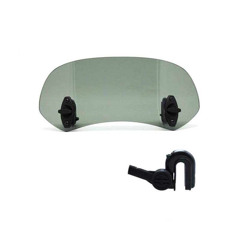 Windschild Motorrad,Motorrad Windschild Universal Motorrad-Windschutzscheibenverlängerung Verstellbare Spoiler-Klemmscheiben-Windschutzscheibe-Deflektor for BMW for Suzuki(B Small Dark Green) von Ymnilian