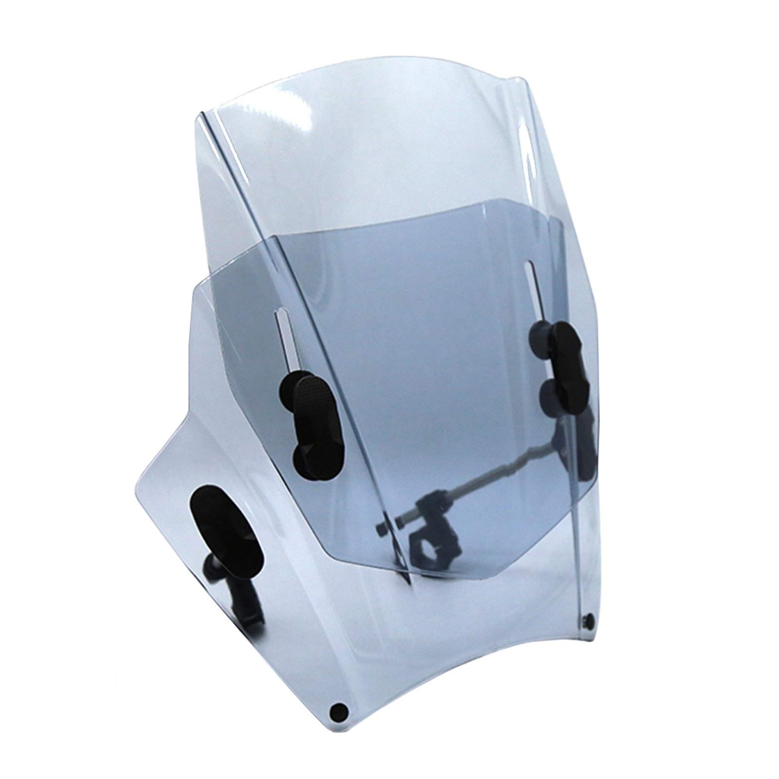 Windschild Motorrad,Motorrad Windschild Universal Motorrad-Windschutzscheibenverlängerung Verstellbare Spoiler-Klemmscheiben-Windschutzscheibe-Deflektor for BMW for Suzuki(Light Grey) von Ymnilian