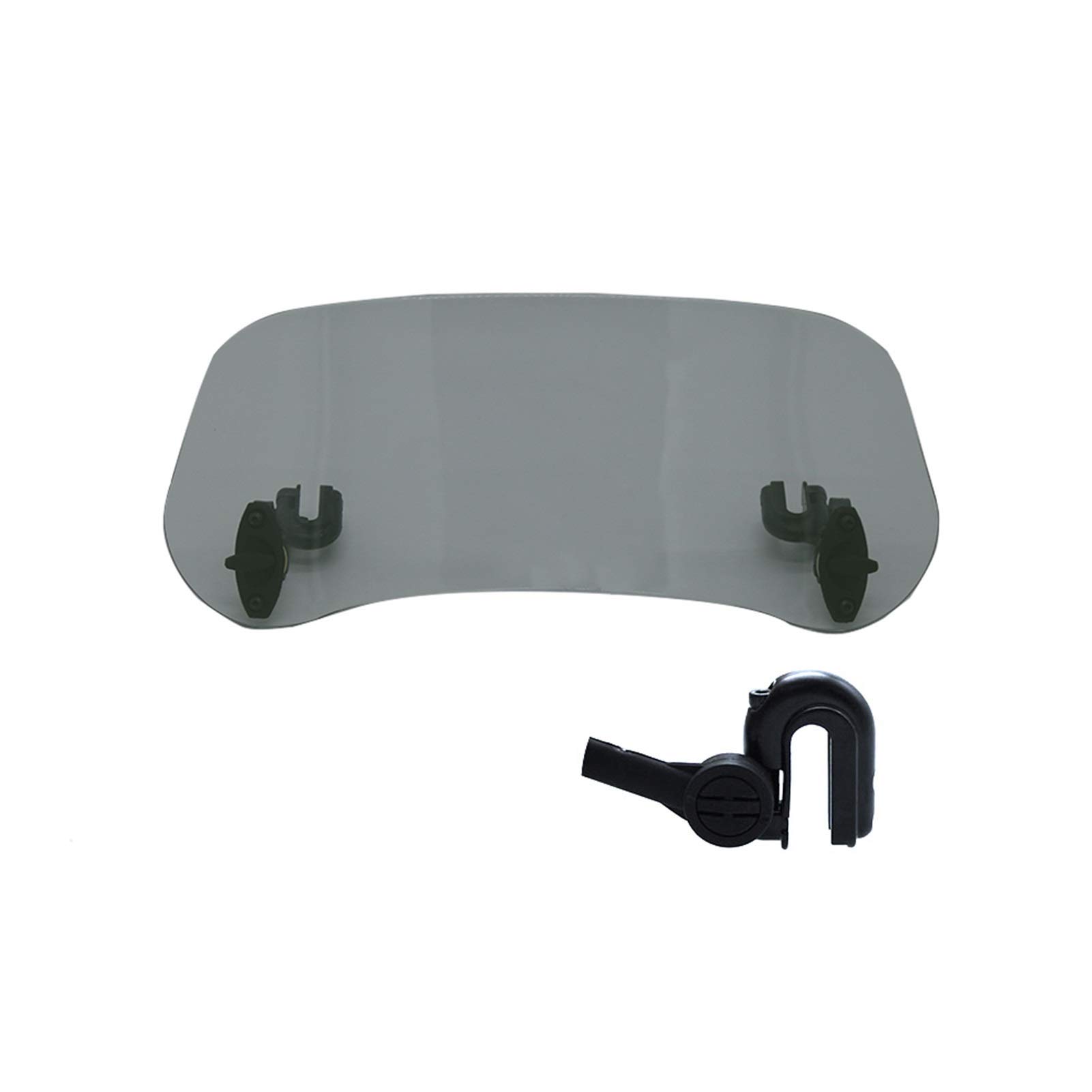 Windschild Motorrad,Motorrad Windschild Universal Motorrad-Windschutzscheibenverlängerung Verstellbare Spoiler-Klemmscheiben-Windschutzscheibe-Deflektor for BMW for Suzuki(Rimless B Large Smok) von Ymnilian