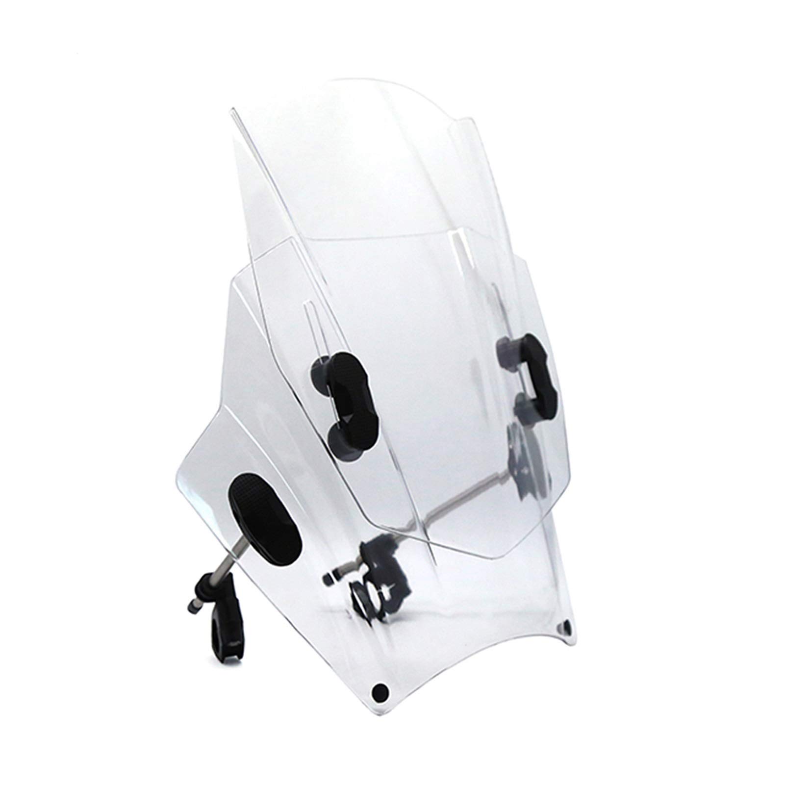 Windschild Motorrad,Motorrad Windschild Universal Motorrad-Windschutzscheibenverlängerung Verstellbare Spoiler-Klemmscheiben-Windschutzscheibe-Deflektor for BMW for Suzuki(Transparent) von Ymnilian