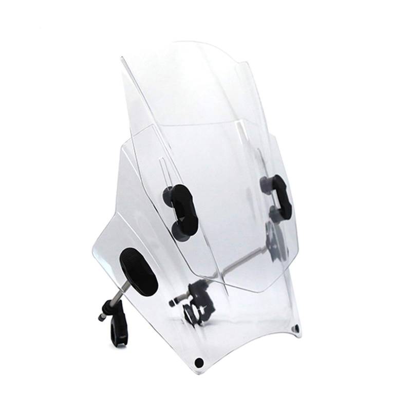 Windschild Motorrad,Motorrad Windschild Universal Motorrad-Windschutzscheibenverlängerung Verstellbare Spoiler-Klemmscheiben-Windschutzscheibe-Deflektor for BMW for Suzuki(Transparent) von Ymnilian