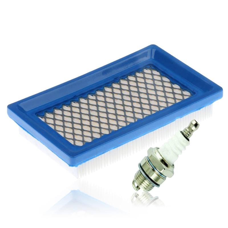 Luftfilter & Zündkerze für Rasenmäher Mein passender Luftfilter für 491588 399959 491588S flacher Luftreiniger kompatibel mit TB110 TB130 TB210 TB230(Luftfilter, Zündkerzen) von Ynkkvre