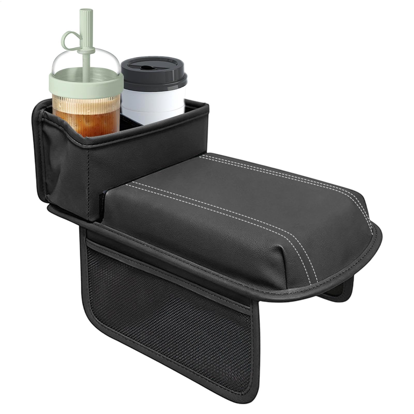 Armlehne Box Höhenkissen,Höhenarmlehnenkissen,Auto Armlehne Box Pad mit Einschubtaschen - Armlehnenkastenkissen mit Becherhalter, Mittelkonsolenschutz für Autos, Reisemobile, Suvs Armlehne Box Höhenkissen,Höhenarmlehnenkissen,Auto Armlehne Box Pad mit Einschubtaschen - Armlehnenkastenkissen mit Becherhalter, Mittelkonsolenschutz für Autos, Reisemobile, Suvs von Ynnhik