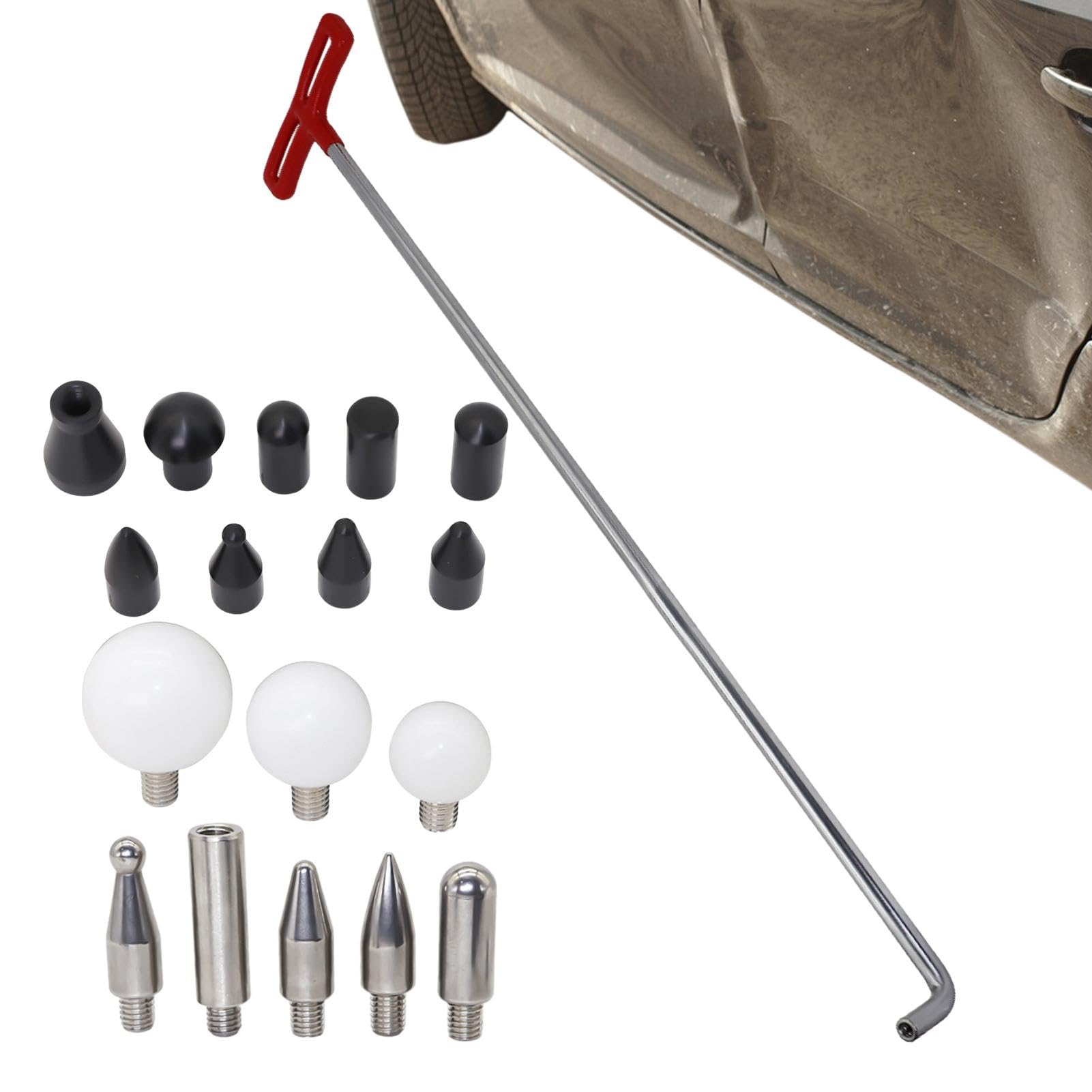 Auto Dent Reparatur-Kit - Auto Reparaturwerkzeug mit rutschfestem Griff | Stabile Dellenparation mit hoher Härte und bequemen Griff für Motorrad-SUV-Auto Auto Dent Reparatur-Kit - Auto Reparaturwerkzeug mit rutschfestem Griff | Stabile Dellenparation mit hoher Härte und bequemen Griff für Motorrad-SUV-Auto von Ynnhik