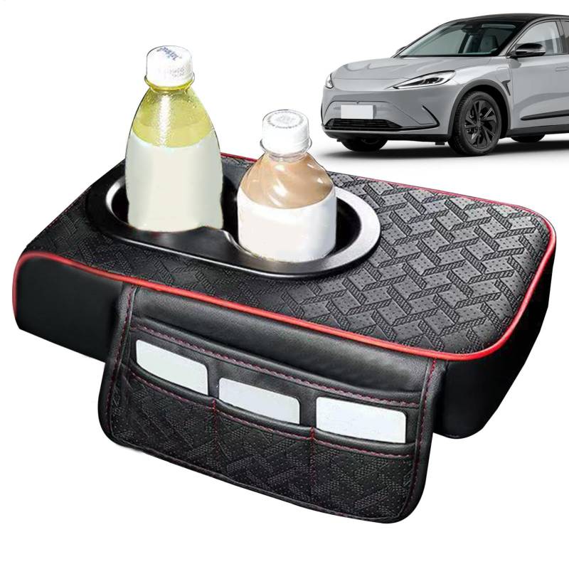Auto-Konsolen-Abdeckung,Armlehne Abdeckung für Auto | Mittelkonsole Becherhalter Multifunktions-Auto-Armlehne - Bequeme Autoregel, Armlehnen-Aufbewahrungsbox für Frauen, Männer von Ynnhik