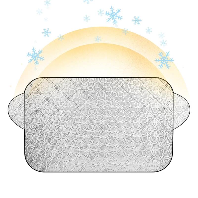 Auto Windschutzscheibe Schneedecke - Magnetische Dicke 4 Schichten Eis Schnee Sonnenschutz | Winter Schnee Ice Removal Protector Windschutzscheibe Abdeckung für LKW und Suvs von Ynnhik